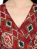 Pannkh Women's Overlap Printed Top