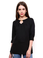 Pannkh Women's Vintage Top-PK3025BLACK-XS