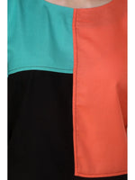 Colour Block Top-PKT3008GREEN-XS