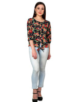 Pannkh Women's Floral Knot Top