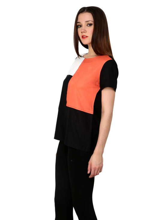 Pannkh Women's Colour Block Top-PKT3008WC-XS