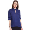 Pannkh Women's Shirt Top-PKT3006BLUE-XS