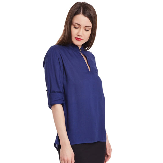 Pannkh Women's Shirt Top-PKT3006BLUE-XS