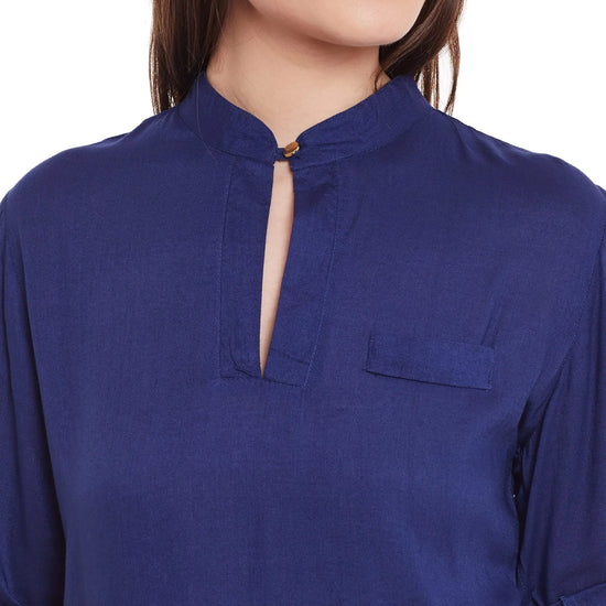 Pannkh Women's Shirt Top-PKT3006BLUE-XS