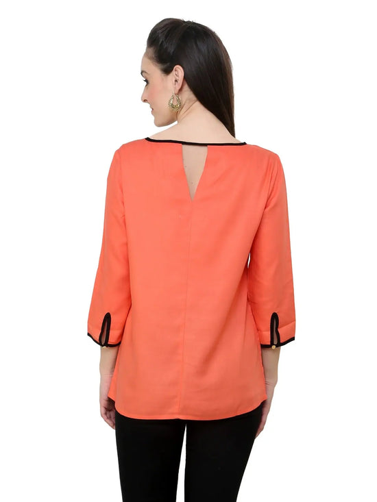 V-Shape Keyhole Top-PKT3003CORAL-XS