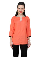 V-Shape Keyhole Top-PKT3003CORAL-XS