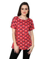 Pannkh Women's Coral Printed Top