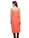 Pannkh Women's Shimmer Kurti-PK1122CORAL-S