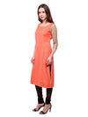 Pannkh Women's Shimmer Kurti-PK1122CORAL-S