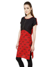 Pannkh Women's Red Elephant Crop Kurti