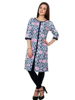 Pannkh Women's Neon Block Print Kurti