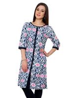 Pannkh Women's Neon Block Print Kurti