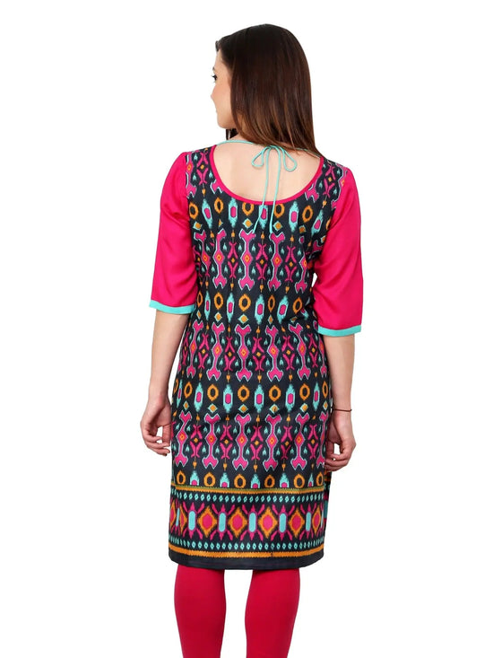 Pannkh Women's Pink Ikat With Dori