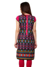 Pannkh Women's Ikat Print Keyhole Kurti