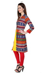 Pannkh Women's Casual Full Sleeve Printed Kurti