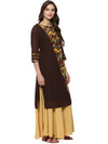 Pannkh Women's Casual 3/4 Sleeve Printed Kurti-PK1060S