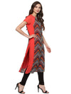 Pannkh Women's Casual Half Sleeve Printed Kurti-PK1059S