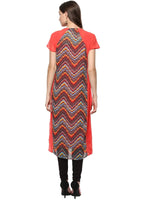 Pannkh Women's Casual Half Sleeve Printed Kurti-PK1059S