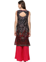 Pannkh Women's Multi Matrix Kurti-PK1066BLACK-S