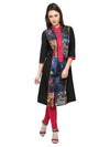 Pannkh Women's Casual 3/4 Sleeve Printed Kurti-PK9014BLUE-S