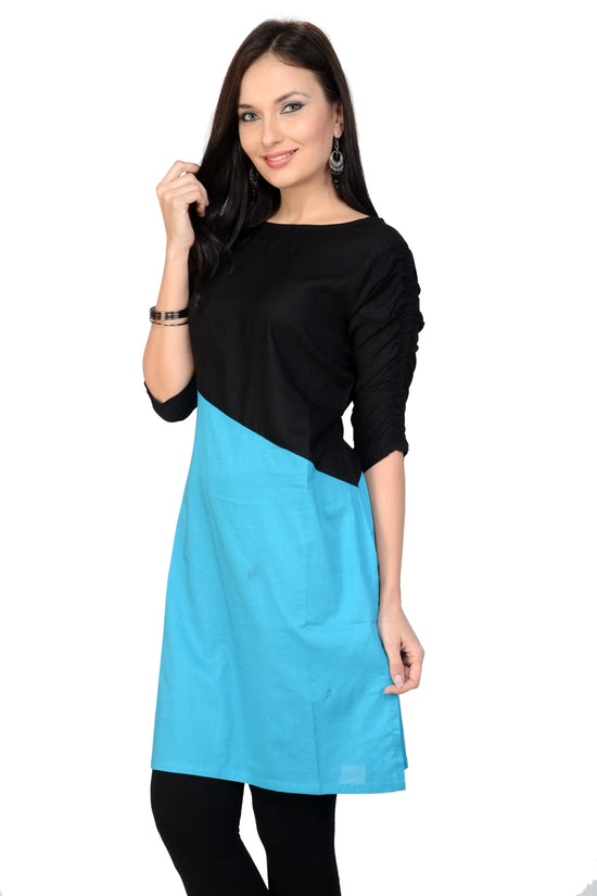 Casual 3/4 Sleeve Solid Kurti