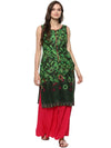 Pannkh Women's Multi Matrix Kurti-PK1066GREEN-S