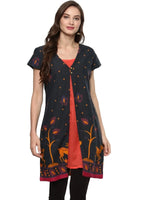 Pannkh Casual Half Sleeve Printed Women's Kurti-PK1057S