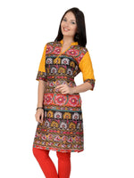 Casual 3/4 Sleeve Printed Kurti-PK9058S