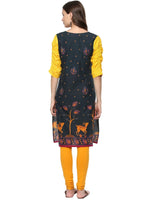 Pannkh Casual 3/4 Sleeve Printed Women's Kurti-PK1065S