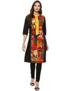 Casual 3/4 Sleeve Printed Kurti-PK2914S