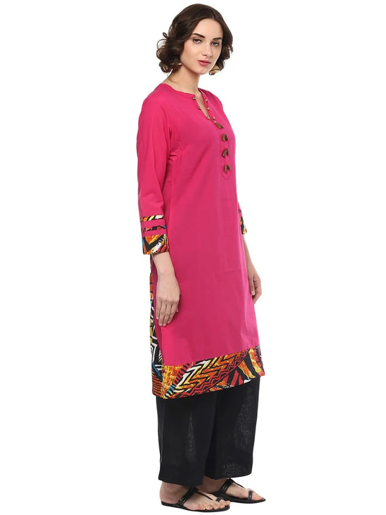 Pannkh Casual Full Sleeve Printed Women's Kurti-PK1001S