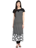 Monocromatic Border Print Kurti