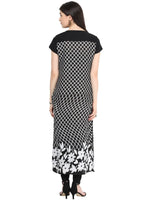 Monocromatic Border Print Kurti