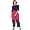 Pannkh Casual 3/4 Sleeve Solid Women's Kurti-PK90041S