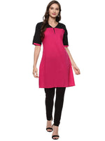 Pannkh Casual Half Sleeve Solid Women's Kurti-PK90022S