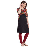 Pannkh Women's Red Ikat Jacket Kurti