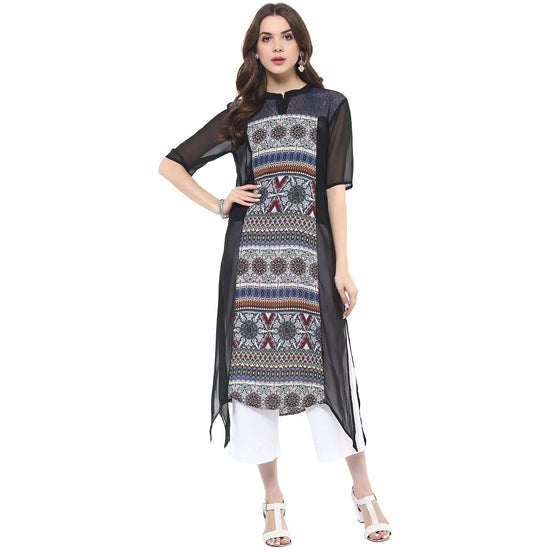 Pannkh Women's Printed Dot Net Kurti