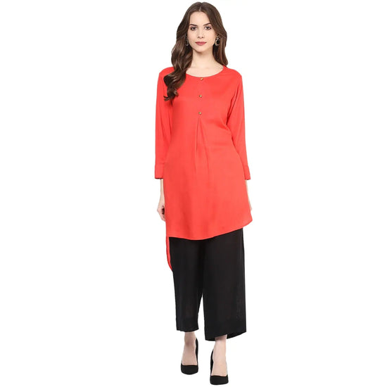 Solid High-Low Kurta