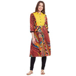 Pannkh Women's Tropical Print Kurta