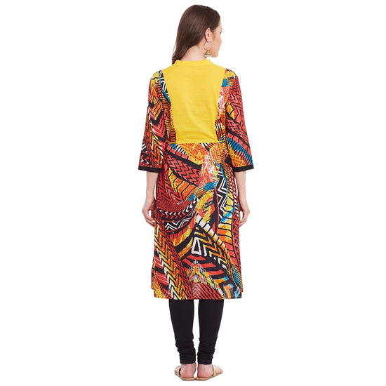 Pannkh Women's Tropical Print Kurta