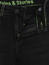 Tales & Stories Boy's Black Slim Fit Jeans