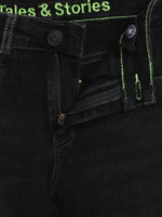 Tales & Stories Boy's Black Slim Fit Jeans