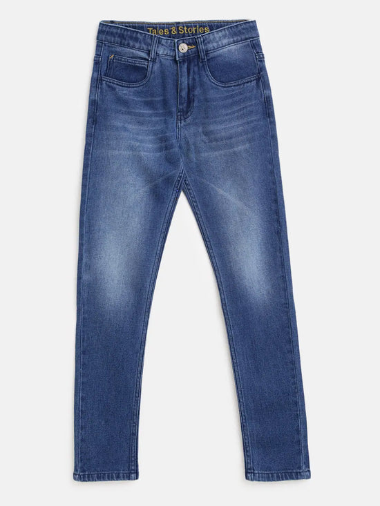 Tales & Stories Boy's Blue Slim Fit Jeans