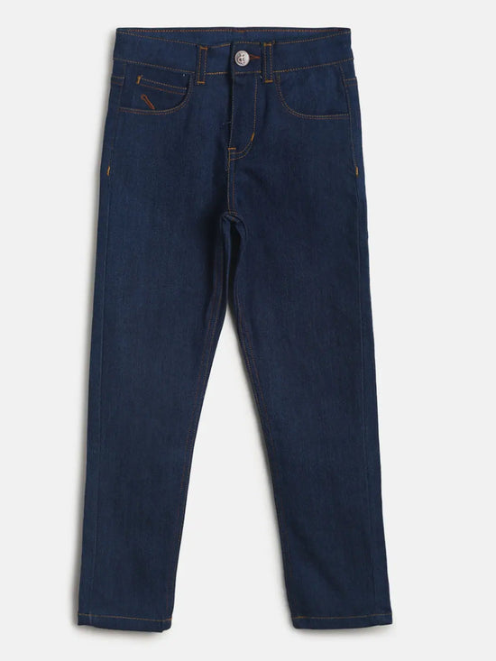 Tales & Stories Boy's Dark Blue Slim Fit Jeans-T198410-4-5-DB