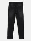 Tales & Stories Boys Black Light Faded Solid Slim Fit Cotton Jeans