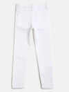 Tales & Stories Boy's White Lycra Solid Trouser