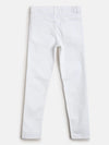 Tales & Stories Boys Lycra White Solid Jeans