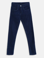 Tales & Stories Boy's Blue Lycra Solid Slim-Fit Jeans-198001-3-4-B