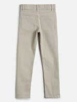 Tales & Stories Boy's Solid Khaki Lycra Slim Fit Jeans