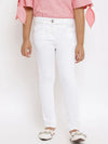 Tales & Stories White Slim-Fit Jeans for Girls